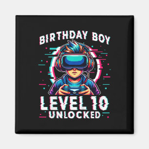Kinder Stufe 10 Entsperrter 10 Jahre alter Geburts Magnet