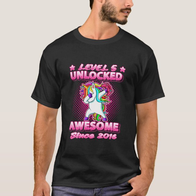Kinder Stufe 5 Phantastisch seit 2016 Dabbing U T-Shirt (Vorderseite)