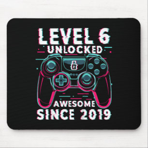 Kinder Stufe 6 freigeschaltet Videospiel 6. Geburt Mousepad