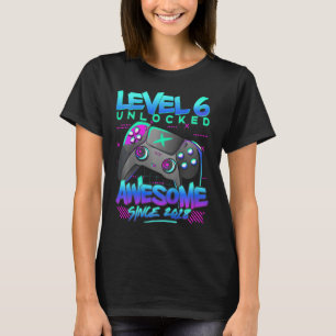 Kinder Stufe 6 ungeschlossen 6 Jahre Junge Geburts T-Shirt