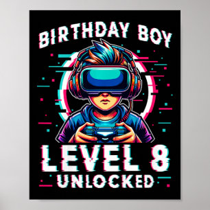 Kinder Stufe 8 Unverschlossene 8 Jahre alter Gebur Poster