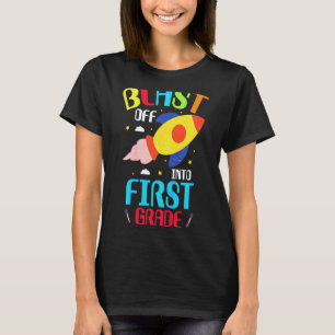 Kinder stürzen sich in den ersten Schultag T-Shirt