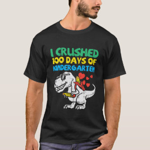 Kinder stürzten 100 Tage Kindergarten Trex 100th d T-Shirt