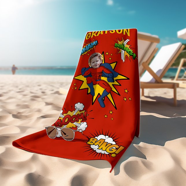 Kinder Superhero Handtuch am Strand (Von Creator hochgeladen)