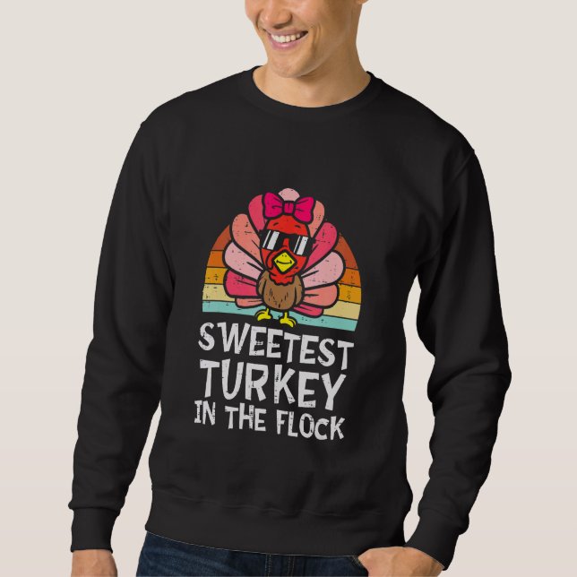 Kinder süßeste Türkei in der Flock Kleinkind Girl  Sweatshirt (Vorderseite)