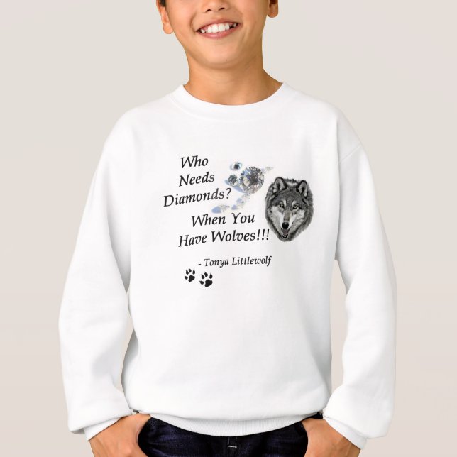 Kinder Sweatshirt - Wolf Mountain Sanctuary T-Shirt (Vorderseite)