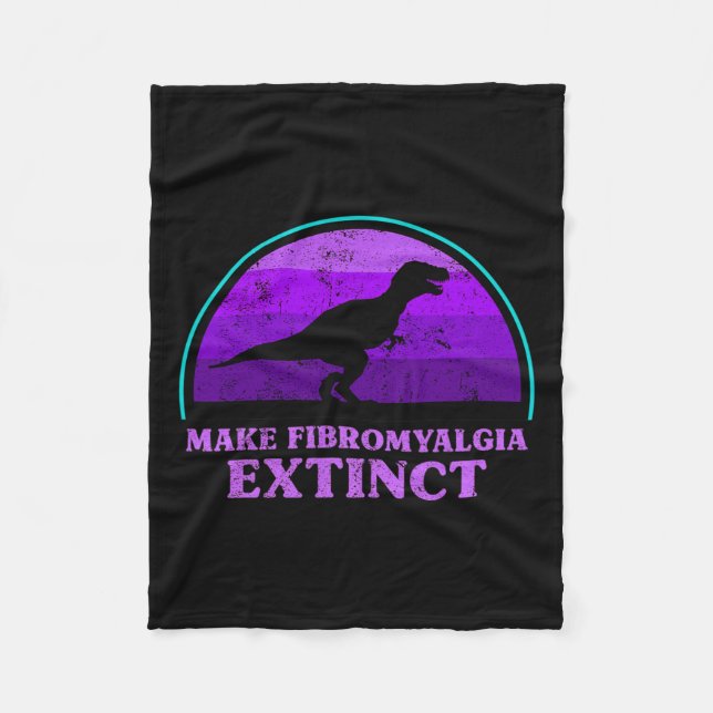 Kinder T Rex Dino machen Fibromyalgie Aussterben Fleecedecke (Vorderseite)