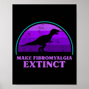 Kinder T Rex Dino machen Fibromyalgie Aussterben Poster