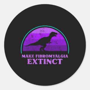 Kinder T Rex Dino machen Fibromyalgie Aussterben Runder Aufkleber