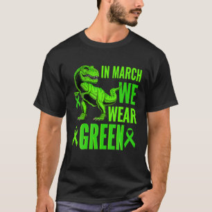 Kinder T Rex Dino März Wir tragen eine grüne Niere T-Shirt