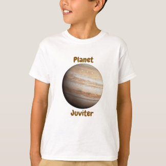 Kinder-T-Shirt-Design mit Planetennamen T-Shirt