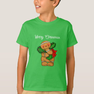 Kinder T - Shirt Holiday Gingerbrei Person