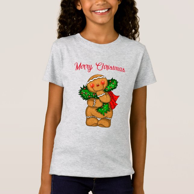 Kinder T - Shirt Holiday Gingerbrei Person (Vorderseite)