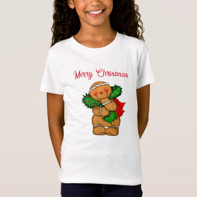 Kinder T - Shirt Holiday Gingerbrei Person (Vorderseite)