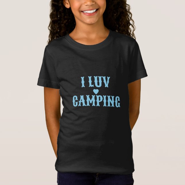 Kinder T - Shirt I Luv Camping (Vorderseite)