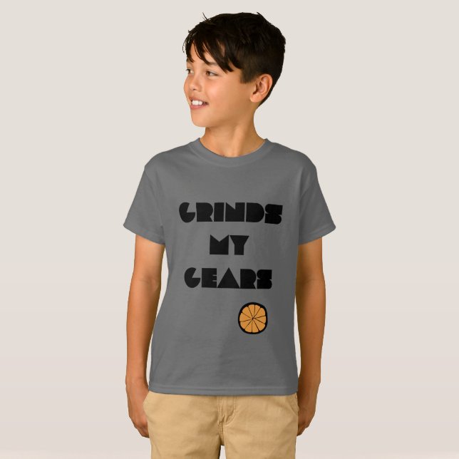 Kinder T - Shirt lustig sagt: "Grindet meine Gänge (Vorne ganz)