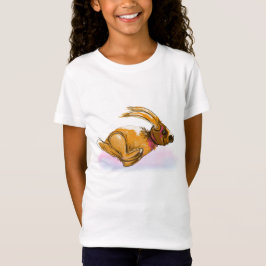 Kinder T-Shirt mit rennendem Hasen in Ocker 