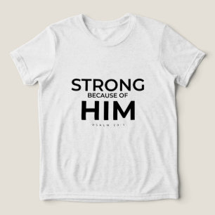 Kinder T-Shirt Psalm 28:7 Stark in Ihm Tri-Blend Shirt