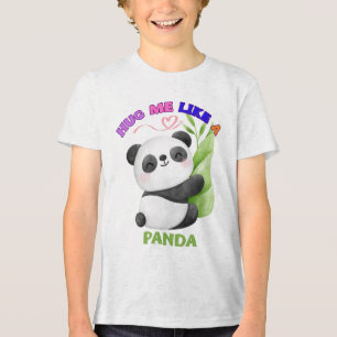 Kinder-T-Shirt – Umarme mich wie ein Panda 🐼 Tri-Blend Shirt