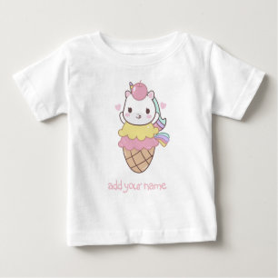 KINDER T - SHIRT: UNICORN + ICE-CREAM CONE BABY T-SHIRT
