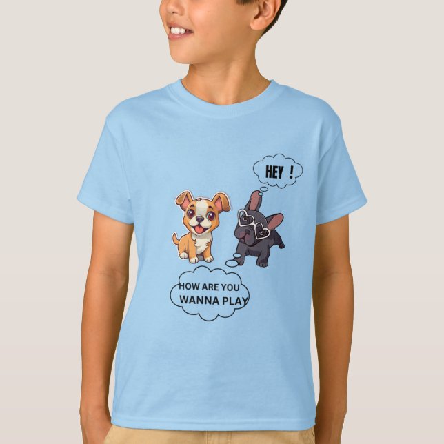 Kinder T - Shirt zwei Jungfrauen sprechen (Vorderseite)