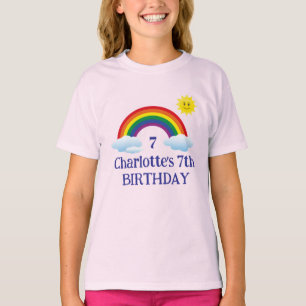 Kinder-T-Shirts Regenbogen-Sonnenschein-Geburtstag T-Shirt