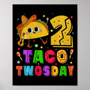 Kinder Taco Twosday - Dos Kleinkind Geburtstagsfei Poster