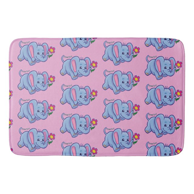 Kinder tanzen Elephant Daisy Bath Mat Badematte (Vorderseite)