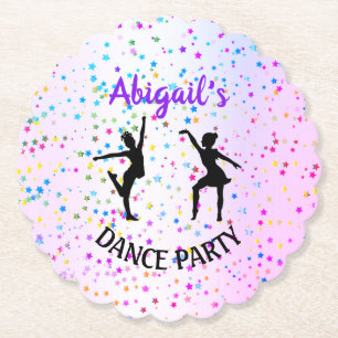 Kinder tanzen Farben und Sterne überall Untersetzer