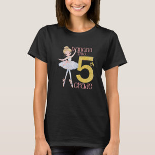 Kinder tanzen in Ballett der fünften Klasse zurück T-Shirt