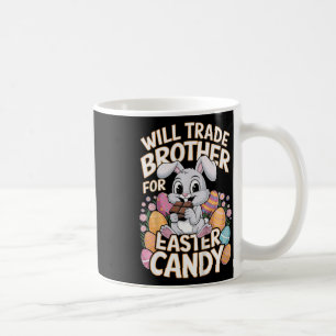 Kinder tauschen Brother gegen Osterkerzenmatte Kaffeetasse