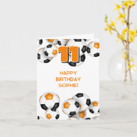 Kinder Teenager Fußball-Spieler Orange Geburtstag