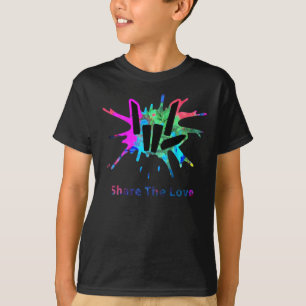 Kinder teilen Liebe Merch S und Young359 T-Shirt