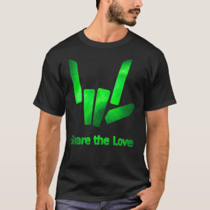 Kinder teilen sich das Liebe grüne Galaxy Logo Cla T-Shirt
