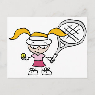 Kinder Tennis Postkarten