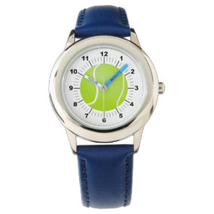Kinder Tennisball Blau Lederarmband Uhr