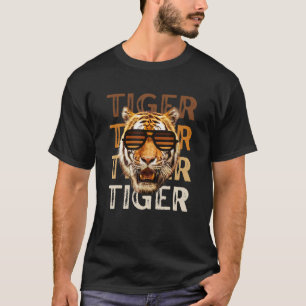 Kinder Tiger gestreifte Orangensonne für Kleinkind T-Shirt