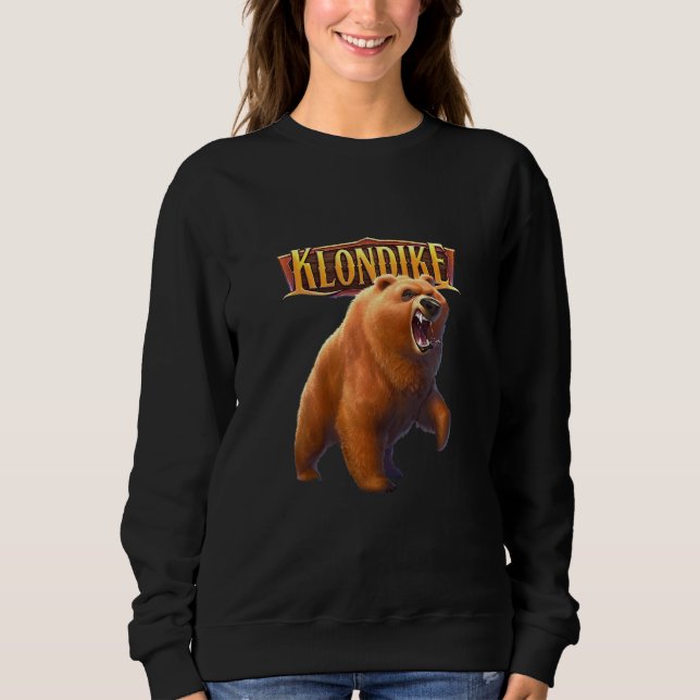 Kinder toben Grizzlybär Sweatshirt (Vorderseite)