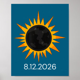 Kinder Totale Sonnenfinsternis 12. August Poster