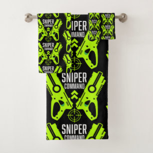 Kinder Toy Gun Battle Sniper Badhandtuch Set