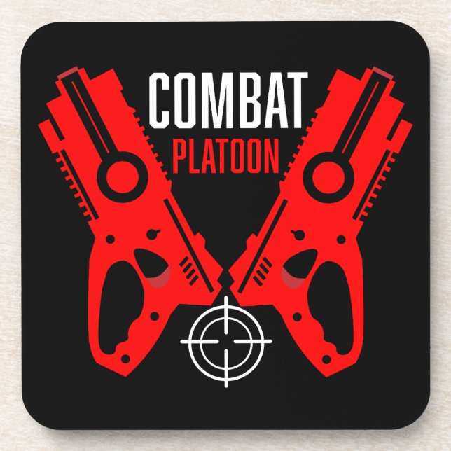 Kinder Toy Gun Battle Weihnachten Getränkeuntersetzer (Vorderseite)