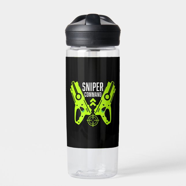 Kinder Toy Gun Battle Weihnachten Trinkflasche (Vorderseite)