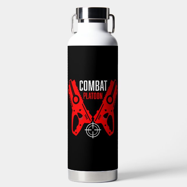 Kinder Toy Gun Battle Weihnachten Trinkflasche (Vorderseite)