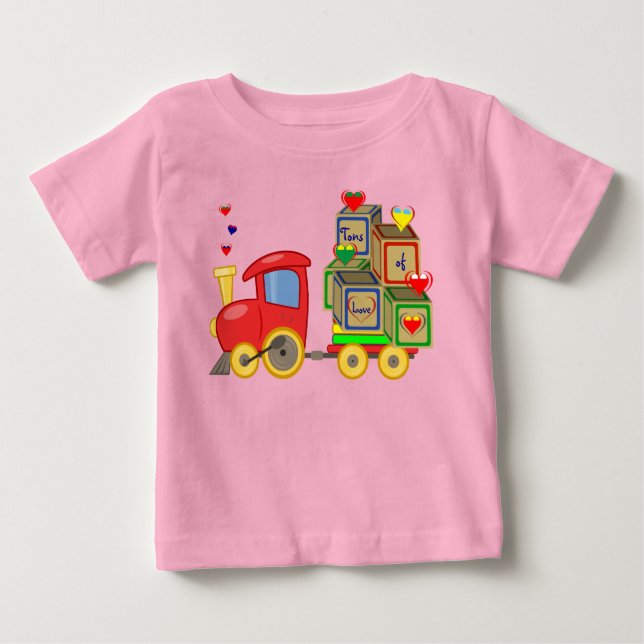 Kinder Toy Truck - Herz Baby T-shirt (Vorderseite)