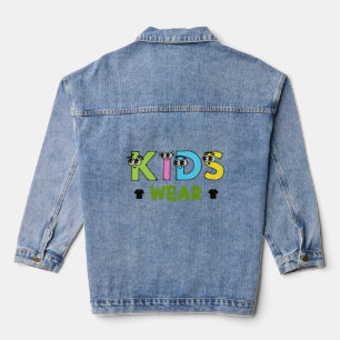 Kinder tragen Baby-Bodysuit Jeansjacke