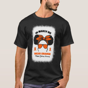Kinder tragen im März Orange MS Multiple Sklerose T-Shirt