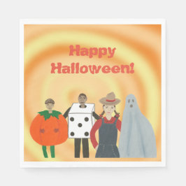 Kinder tragen Kostüme Blended Halloween Napkins Serviette