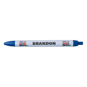 Kinder Train Boys Blue Individuelle Name Kugelschreiber