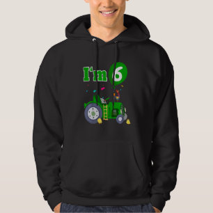 Kinder Traktor ich bin 6 sechs Bauernhof Barnyard Hoodie