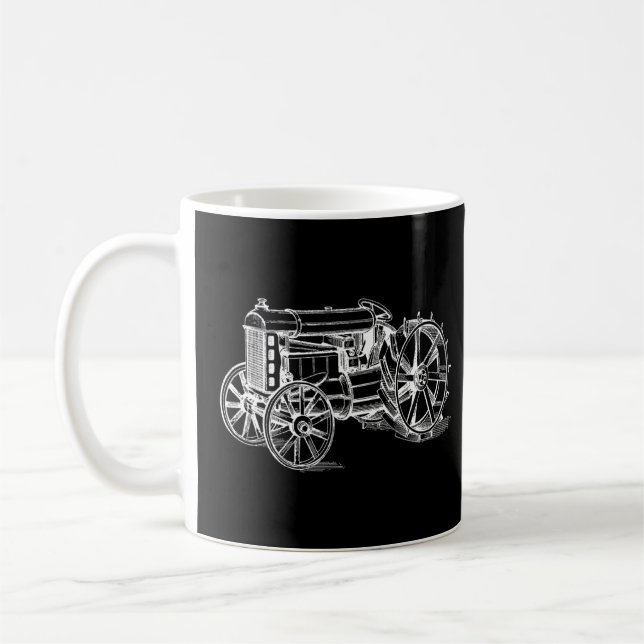 Kinder Traktor Klassischer Traktor Garten Mens Vin Kaffeetasse (Links)